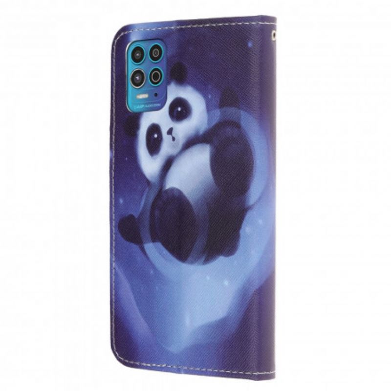 Flip Cover Til Moto G100 Panda Space Strappy