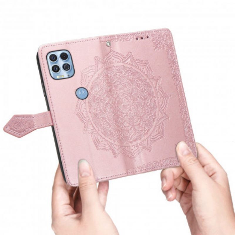 Læder Cover Moto G100 Telefon Etui Mandala Middelalder