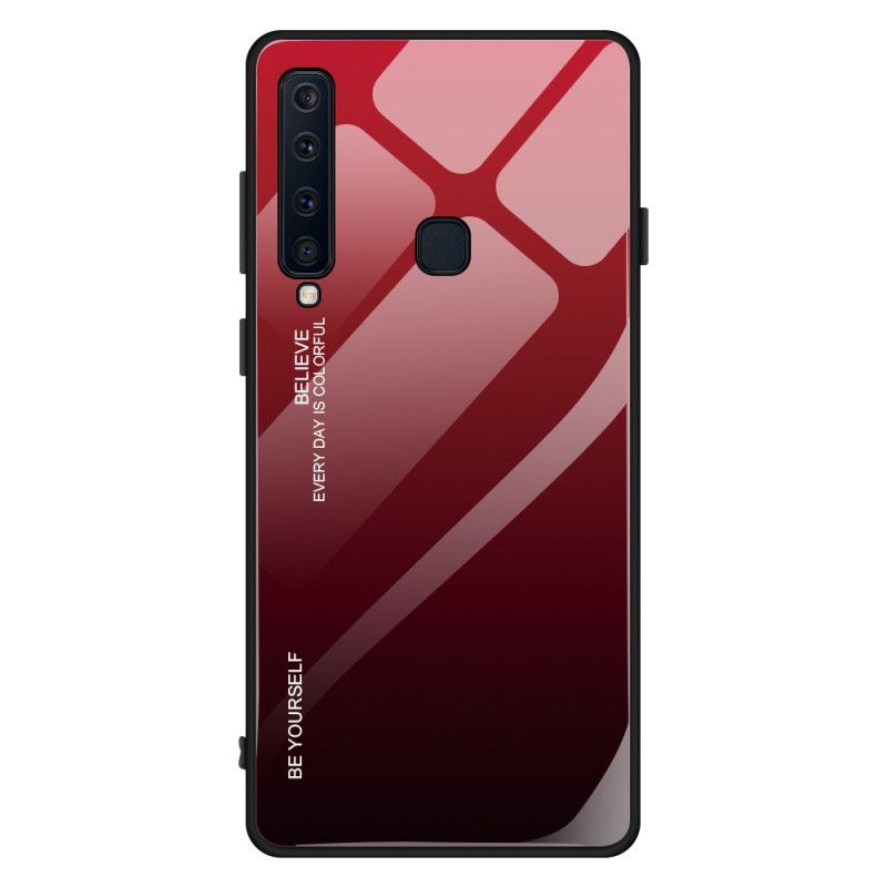 Cover Samsung Galaxy A9 Rød Vær Dig Selv Hærdet Glas Original