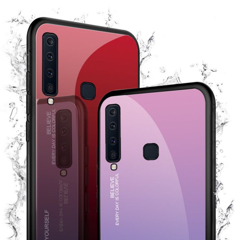 Cover Samsung Galaxy A9 Rød Vær Dig Selv Hærdet Glas Original