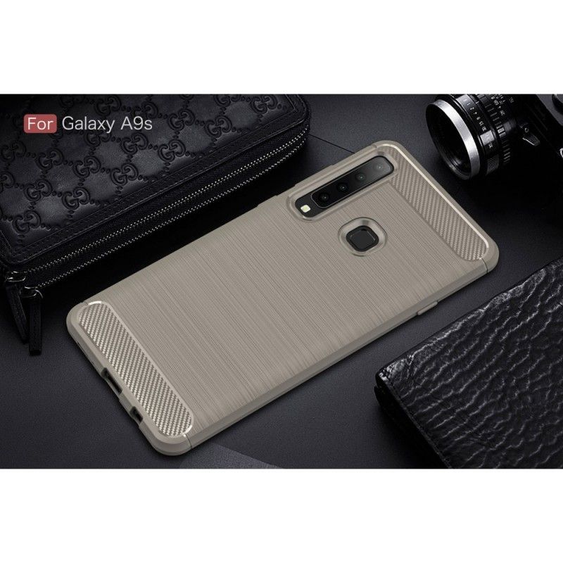 Cover Samsung Galaxy A9 Sort Mobilcover Børstet Kulfiber