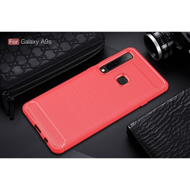 Cover Samsung Galaxy A9 Sort Mobilcover Børstet Kulfiber