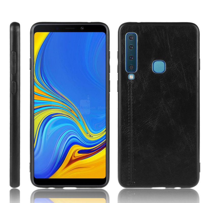 Cover Samsung Galaxy A9 Sort Syet Lædereffekt