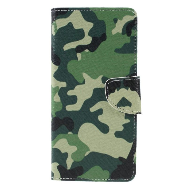 Flip Cover Læder for Samsung Galaxy A9 Militær Camouflage