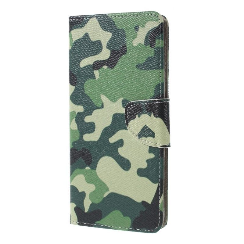 Flip Cover Læder for Samsung Galaxy A9 Militær Camouflage