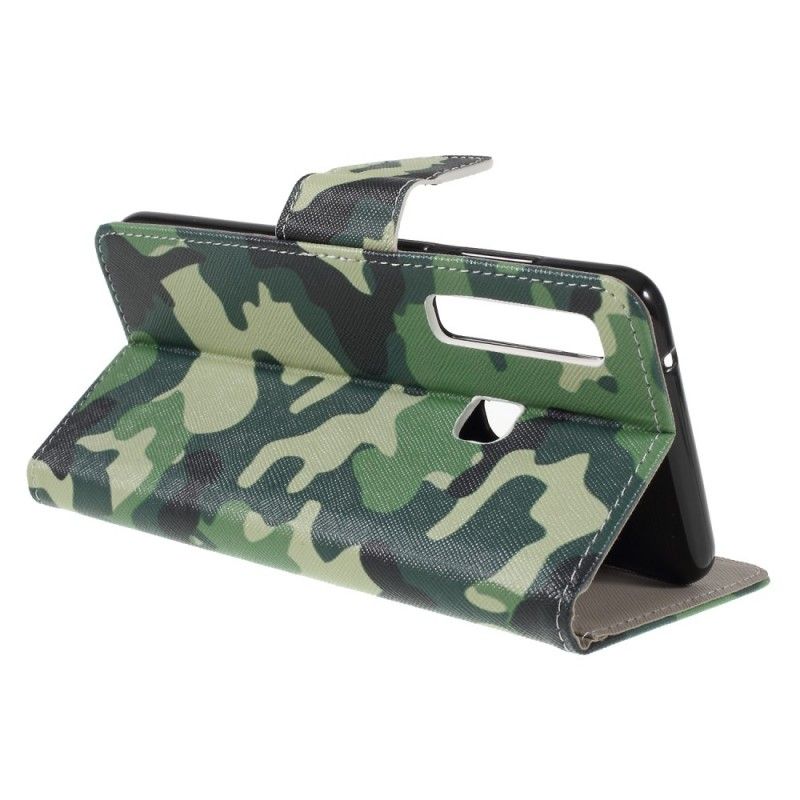 Flip Cover Læder for Samsung Galaxy A9 Militær Camouflage