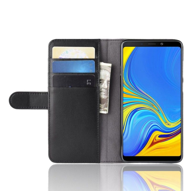 Flip Cover Læder Samsung Galaxy A9 Brun Delt Læder Beskyttelse