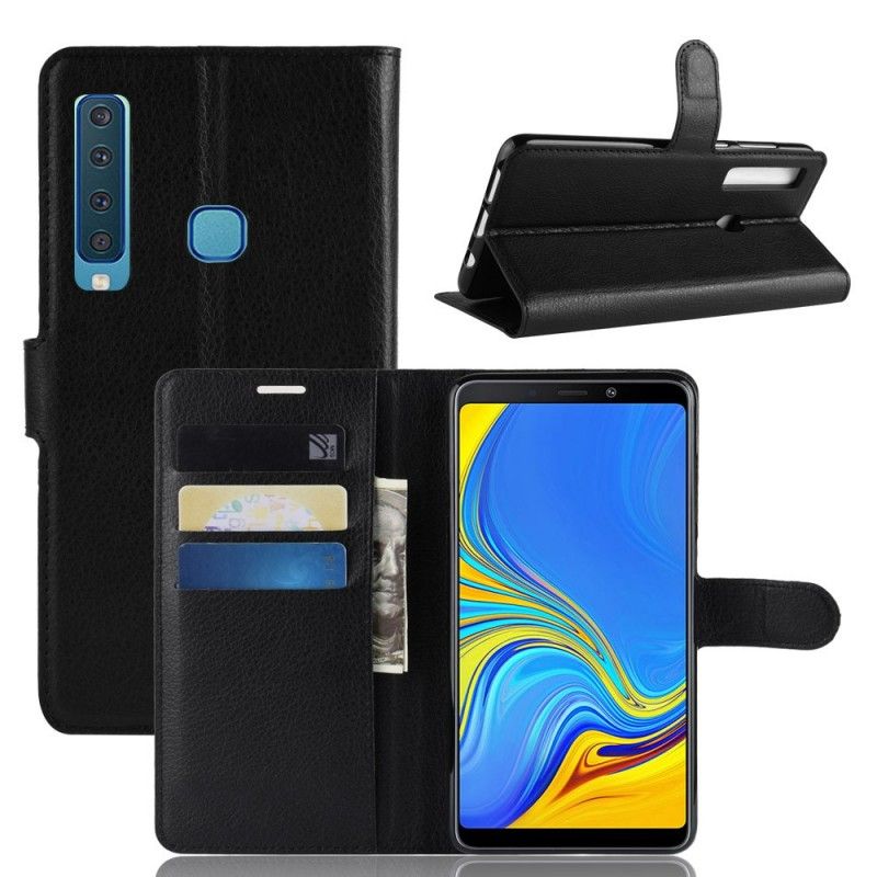 Flip Cover Læder Samsung Galaxy A9 Hvid Retro Lychee