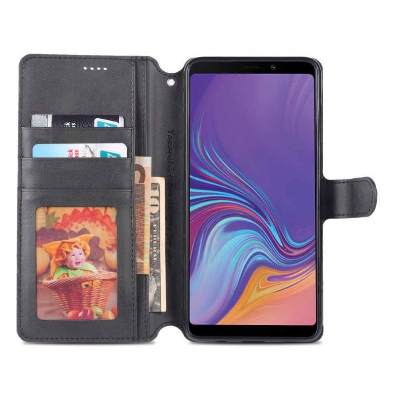 Flip Cover Samsung Galaxy A9 Sort Mobilcover Retro Azns