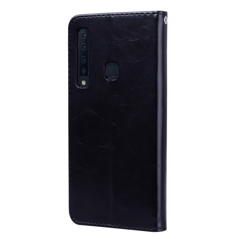 Flip Cover Samsung Galaxy A9 Sort Vintage Lædereffekt