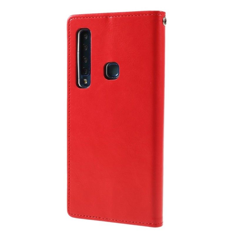 Læder Cover Samsung Galaxy A9 Rød Kviksølv I Lædereffekt Original