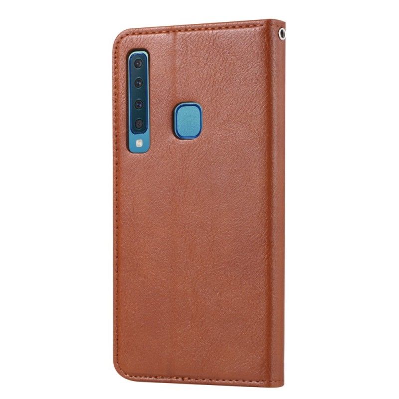 Læder Cover Samsung Galaxy A9 Sort Mobilcover Kortholder I Kunstlæder