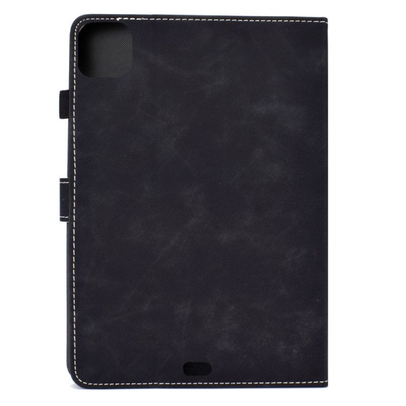 Flip Cover Læder for iPad Air 10.9" (2020) Sort Elefantprint Lædereffekt