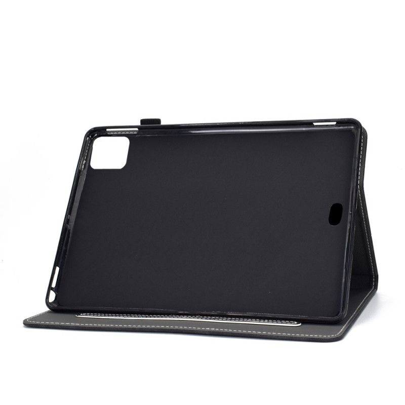 Flip Cover Læder for iPad Air 10.9" (2020) Sort Elefantprint Lædereffekt