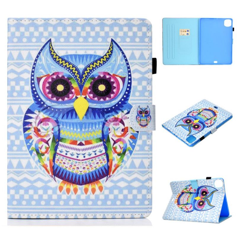 Flip Cover Læder for iPad Air 10.9" (2020) Ugle Art