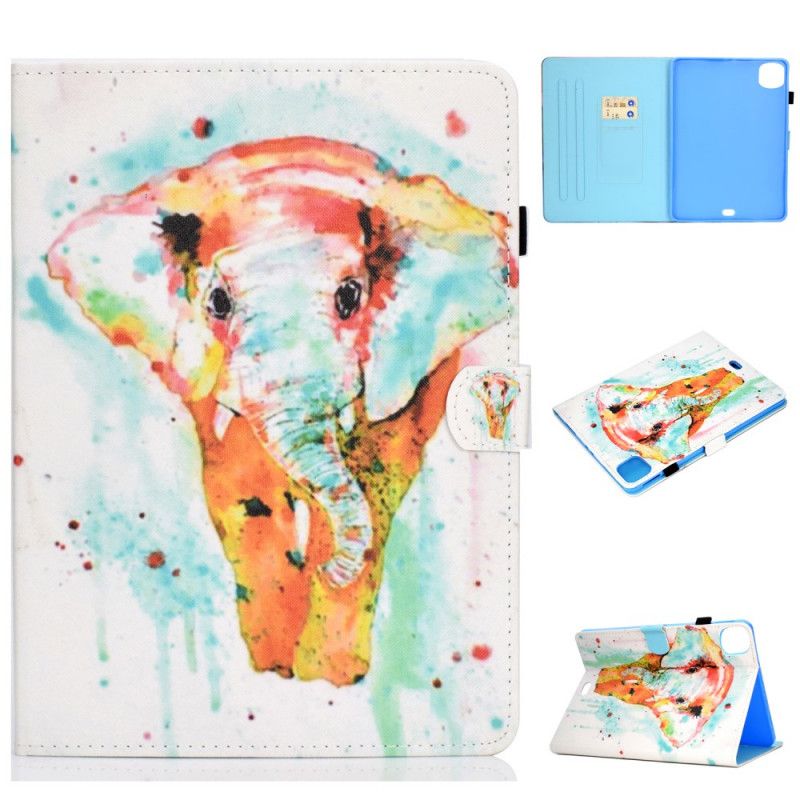 Flip Cover Læder iPad Air 10.9" (2020) Akvarel Elefant Original