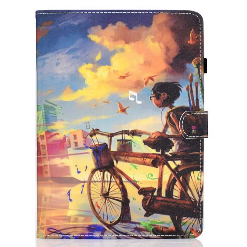 Flip Cover Læder iPad Air 10.9" (2020) Cykel Kunst