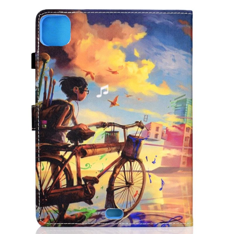 Flip Cover Læder iPad Air 10.9" (2020) Cykel Kunst