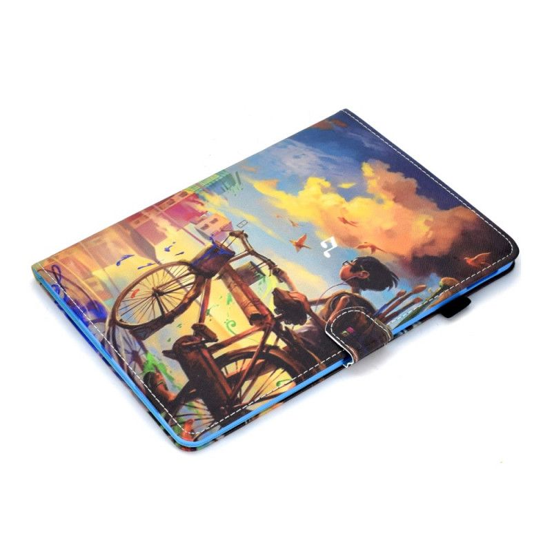 Flip Cover Læder iPad Air 10.9" (2020) Cykel Kunst