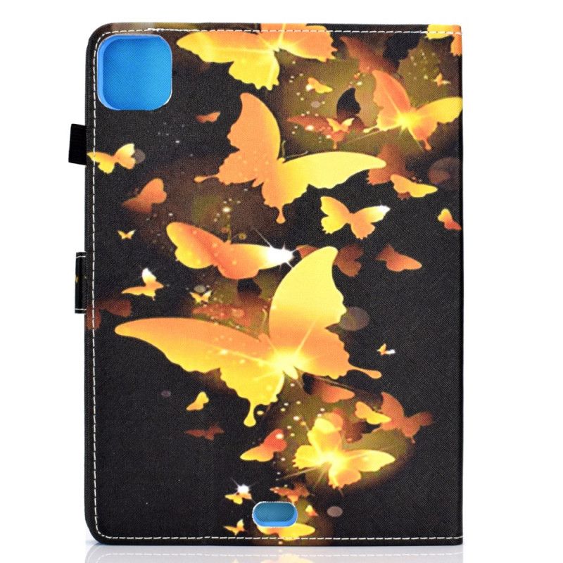 Flip Cover Læder iPad Air 10.9" (2020) Gule Sommerfugle