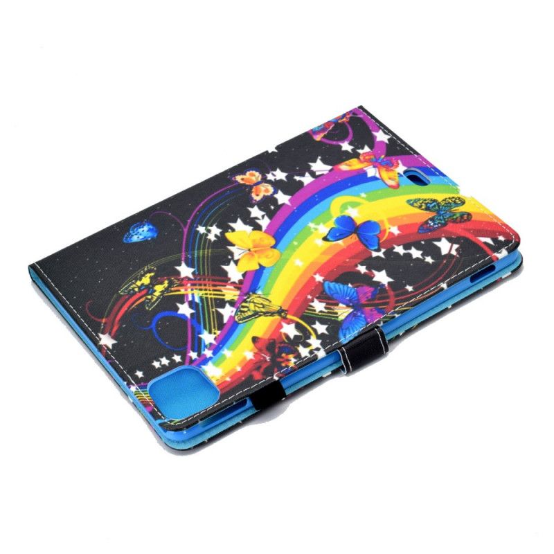 Flip Cover Læder iPad Air 10.9" (2020) Regnbue Sommerfugle