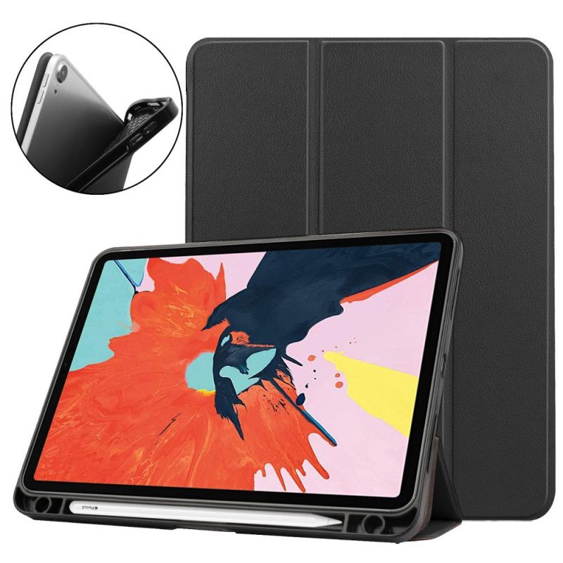 Smart Taske iPad Air 10.9" (2020) Sort Litchi Læder Stylus Holder