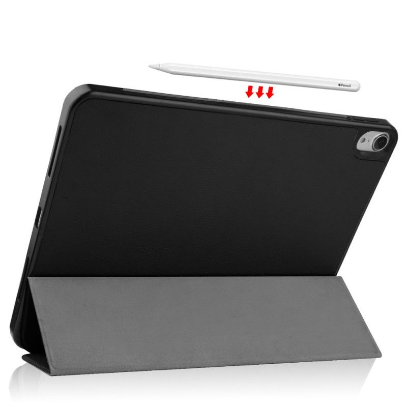 Smart Taske iPad Air 10.9" (2020) Sort Litchi Læder Stylus Holder