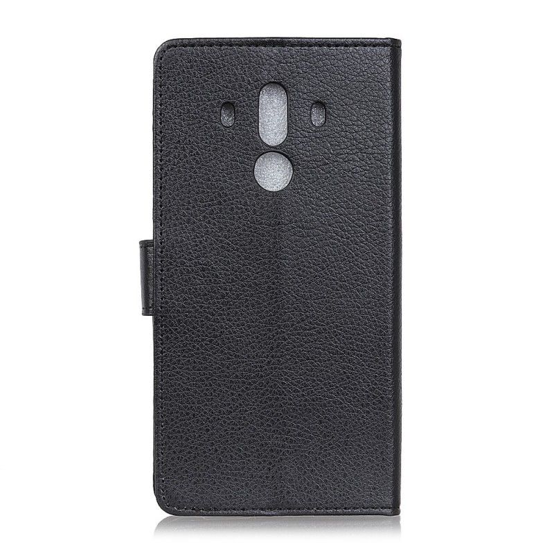 Flip Cover Huawei Mate 10 Pro Sort Mobilcover Lædereffekt