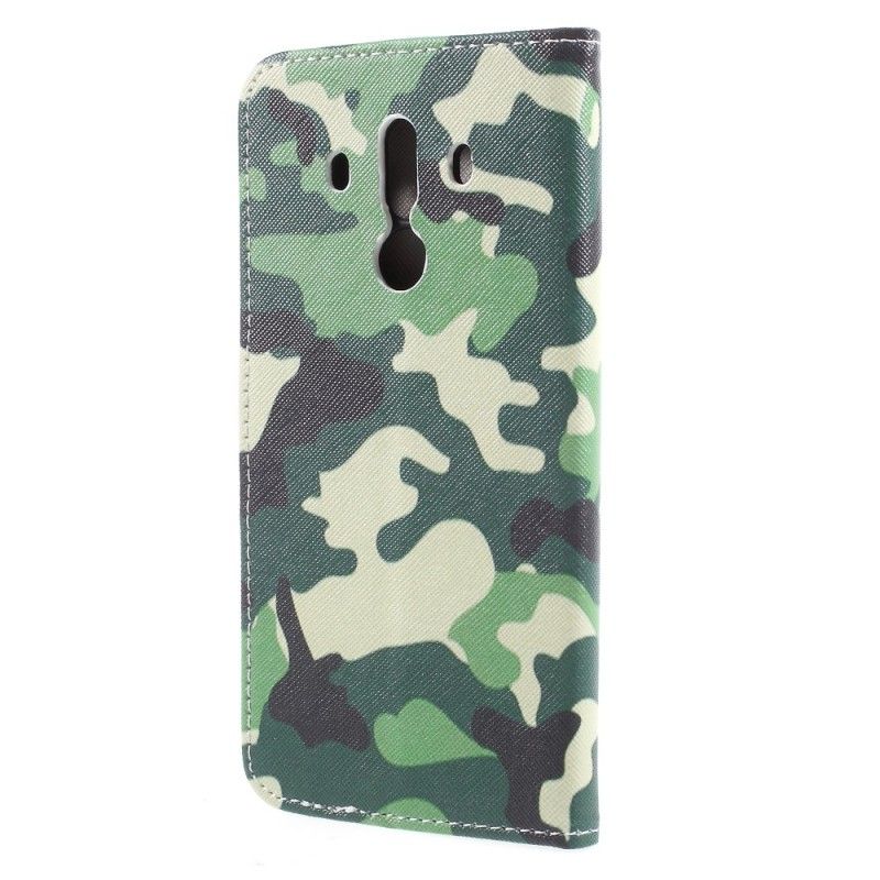 Flip Cover Læder Huawei Mate 10 Pro Militær Camouflage Beskyttelse