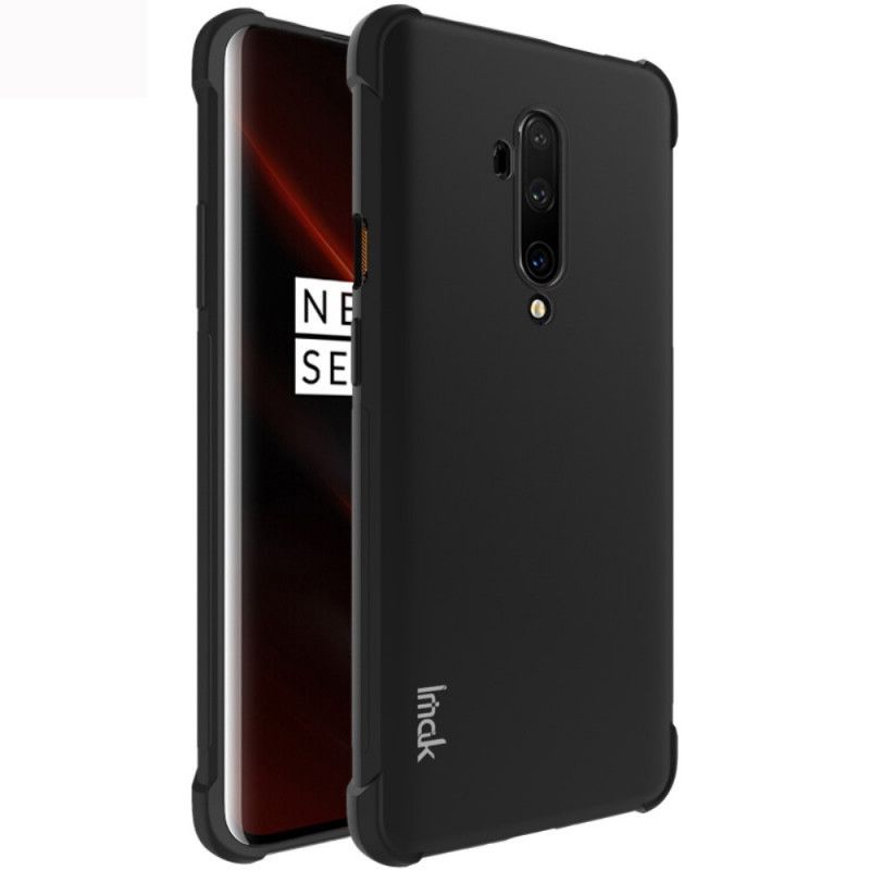 Cover for OnePlus 7T Pro Sort Fleksibel Silikone Med Imak Skærmfilm