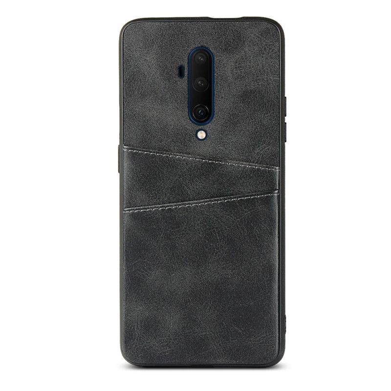 Cover OnePlus 7T Pro Sort Dobbelt Kortholder