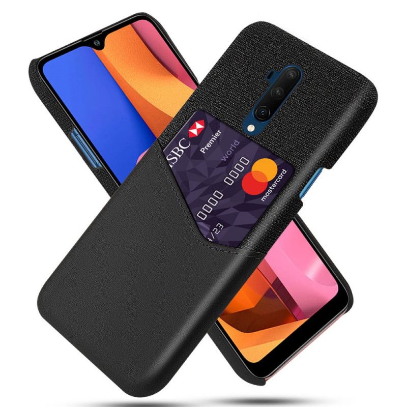 Cover OnePlus 7T Pro Sort Ksq Kortholder Beskyttelse