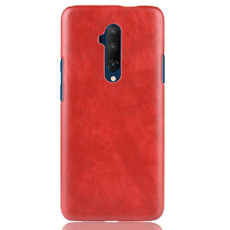 Cover OnePlus 7T Pro Sort Lychee-Lædereffekt