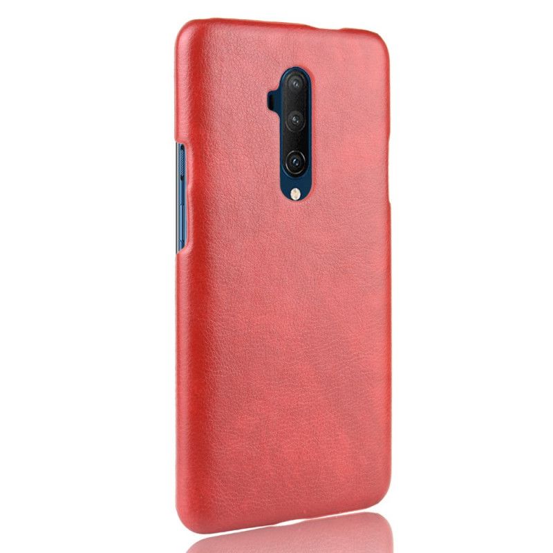 Cover OnePlus 7T Pro Sort Lychee-Lædereffekt