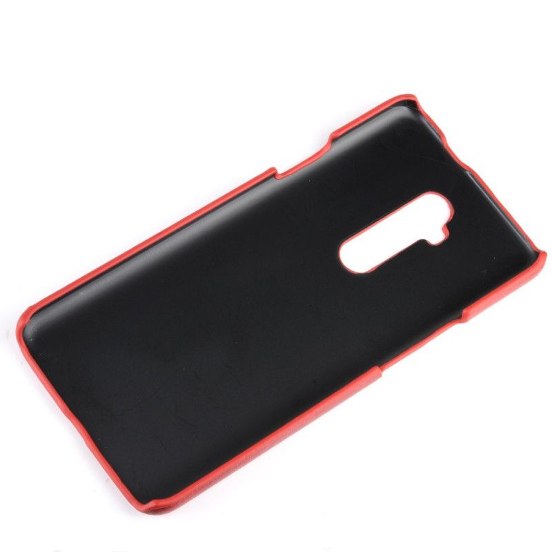 Cover OnePlus 7T Pro Sort Lychee-Lædereffekt