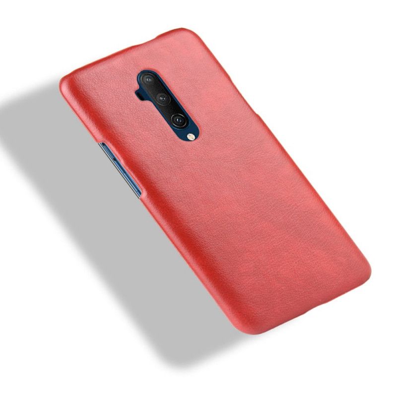 Cover OnePlus 7T Pro Sort Lychee-Lædereffekt