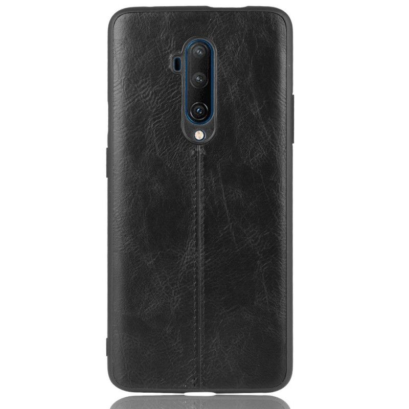 Cover OnePlus 7T Pro Sort Syet Lædereffekt Original