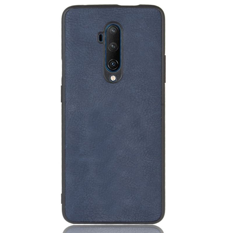 Cover OnePlus 7T Pro Sort Vintage Look Læder Effekt Original