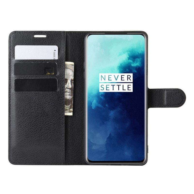 Flip Cover Læder for OnePlus 7T Pro Sort Klassisk