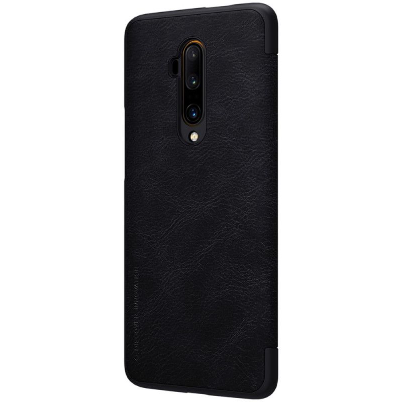 Læder Cover OnePlus 7T Pro Rød Nillkin Qin-Serie