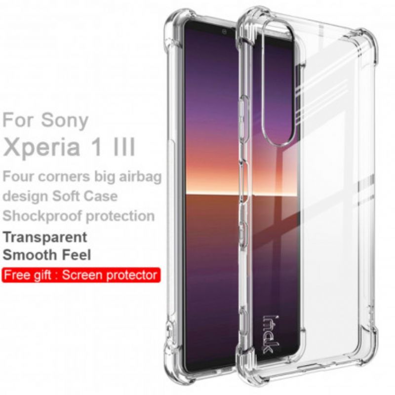 Cover Sony Xperia 1 Iii Gennemsigtig Med Imak-skærmfilm