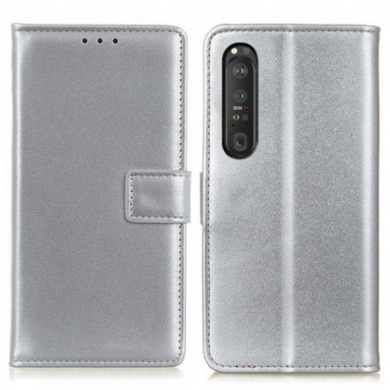 Flip Cover Sony Xperia 1 Iii Almindeligt Imiteret Læder