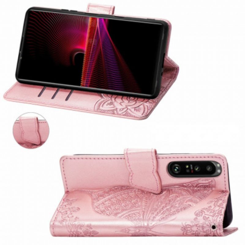 Flip Cover Sony Xperia 1 Iii Halve Sommerfugle