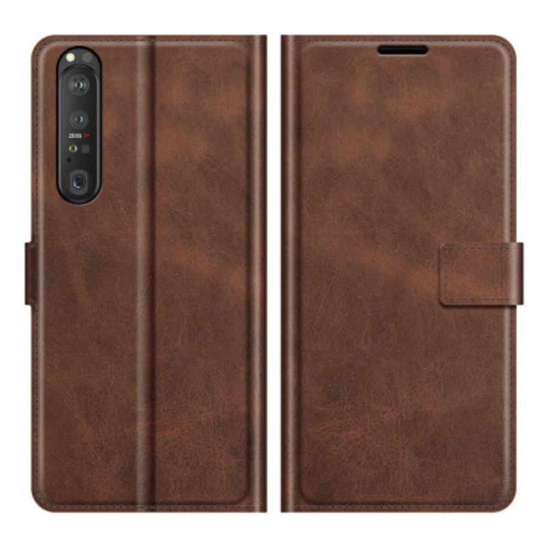 Læder Cover Sony Xperia 1 Iii Telefon Etui Slank Ekstrem Lædereffekt