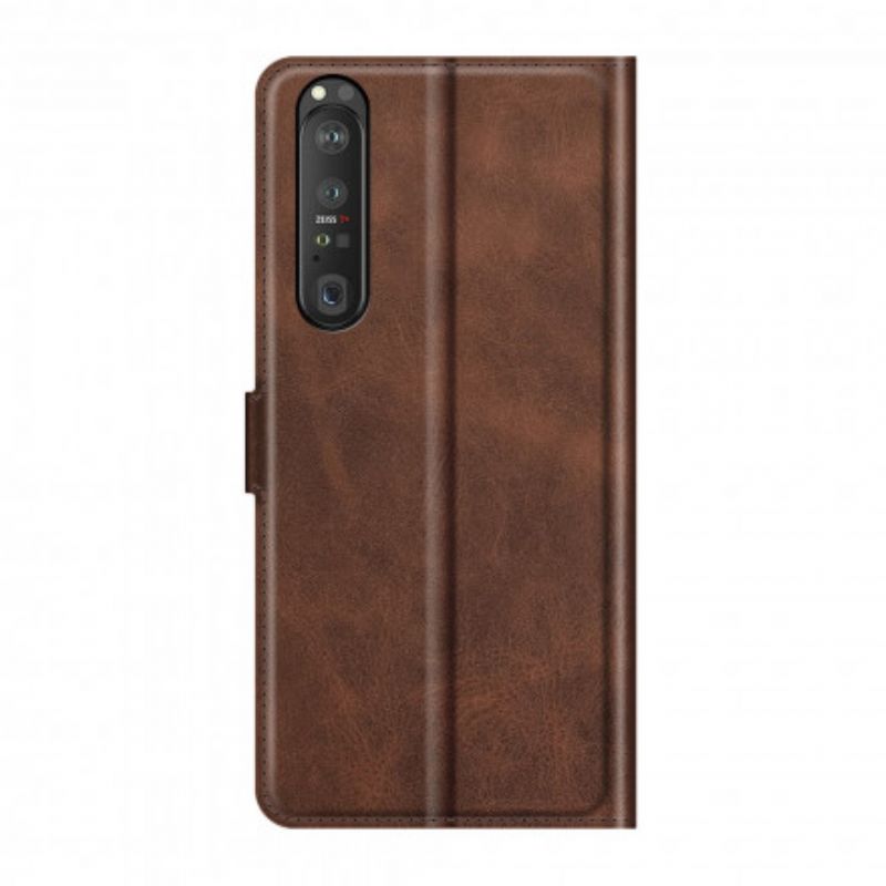 Læder Cover Sony Xperia 1 Iii Telefon Etui Slank Ekstrem Lædereffekt