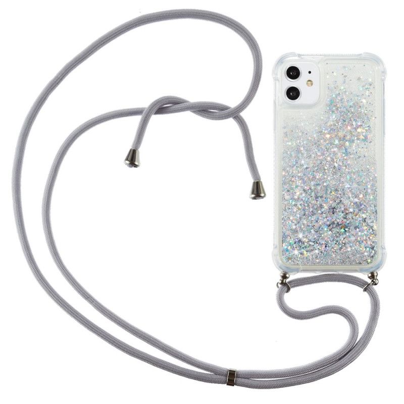 Iphone 11 Glitter Taske Med Ledning