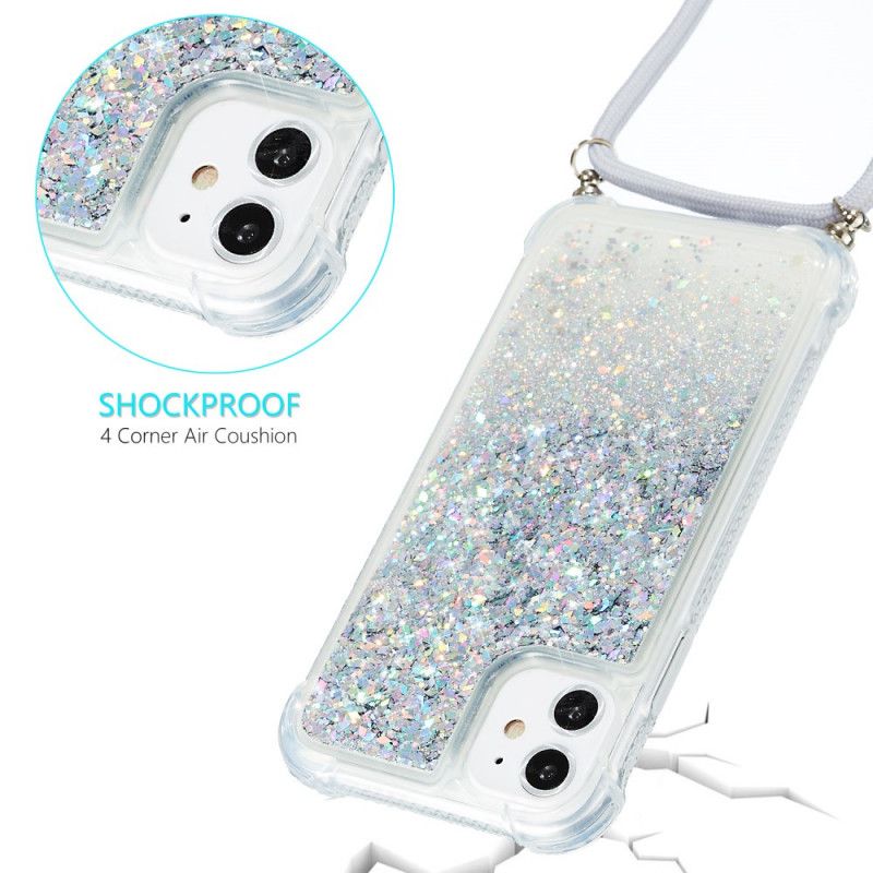 Iphone 11 Glitter Taske Med Ledning