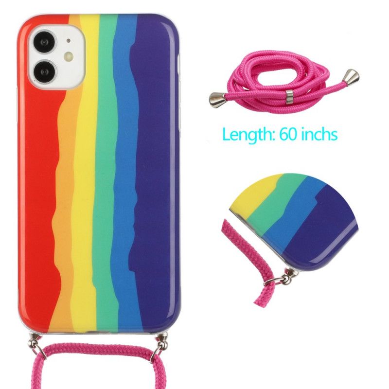 Rainbow Cord Iphone 12 Mini Taske