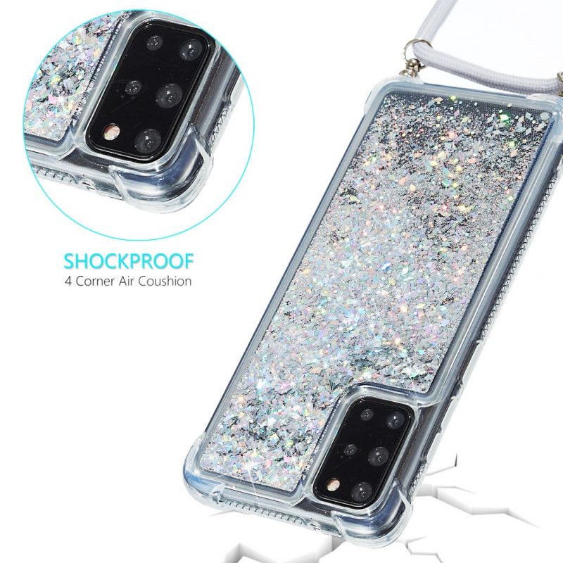 Samsung Galaxy S20 Plus / S20 Plus 5G Glitter Cover Med Ledning