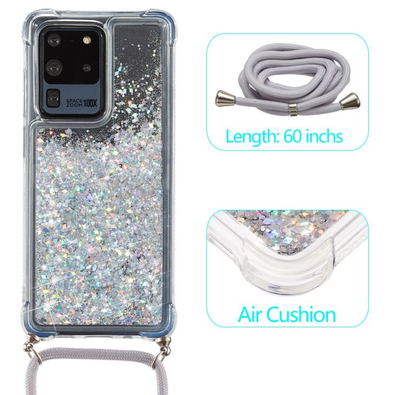 Samsung Galaxy S20 Ultra Glitter Cover Med Ledning